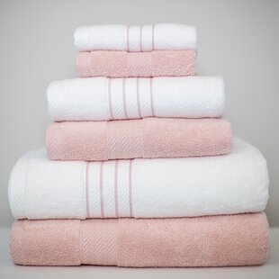 Pink and deals white towels